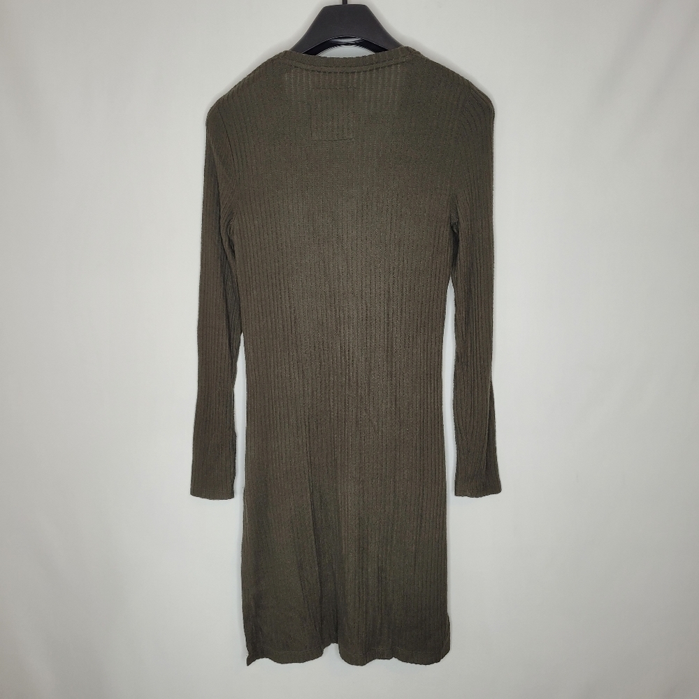 Anthropologie Green Knit Cardigan Sweater Dress - Picture 14 of 14